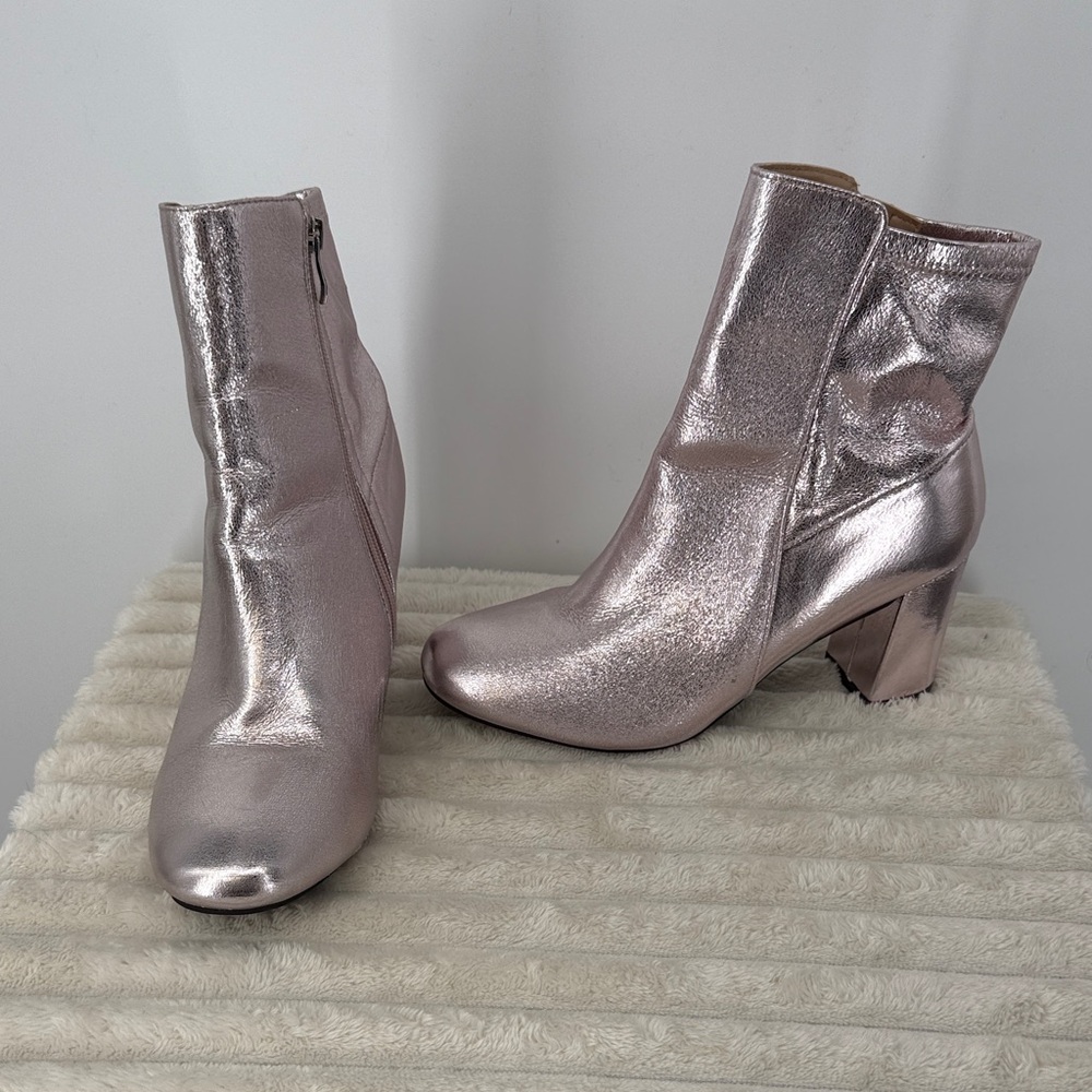 Alter’d State Baby Pink Metallic Ankle Boots